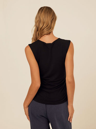 Brynlee Feather Rib Ruched Top Womens Tops Tanks Threads 4 Thought