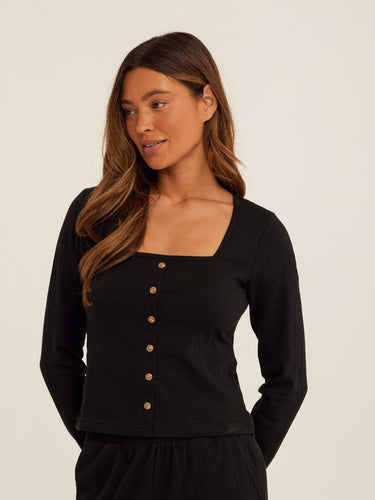 Jamila Smocked Jersey Long Sleeve Womens Tops Long Shirt Threads 4 Thought