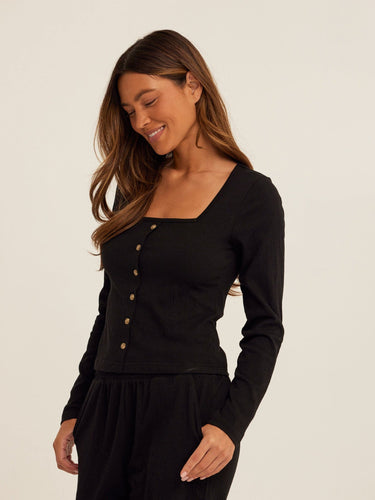 Jamila Smocked Jersey Long Sleeve Womens Tops Long Shirt Threads 4 Thought