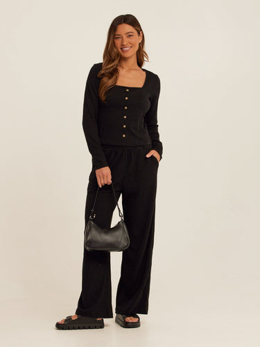 Ivanna Smocked Jersey Wide Leg Pant Womens Bottoms Pants Threads 4 Thought