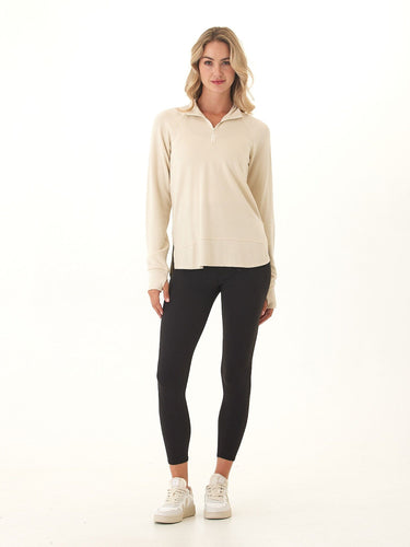 Kenzie Feather Fleece Quarter Zip Raglan Pullover Threads 4 Thought