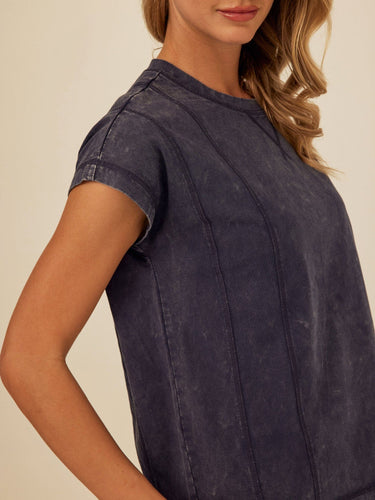 Laurie Mineral Wash Eco Jersey Tee Womens Tops Short Shirt Threads 4 Thought