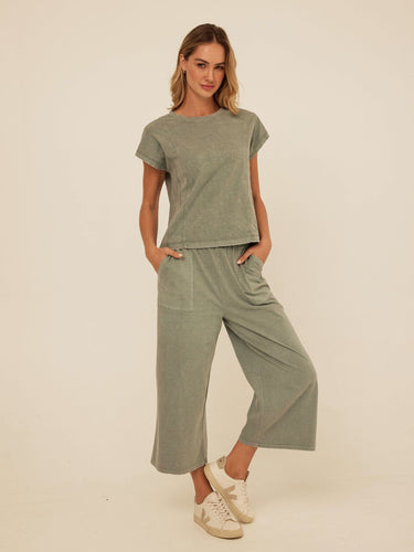 Laurie Mineral Wash Eco Jersey Tee Womens Tops Short Shirt Threads 4 Thought