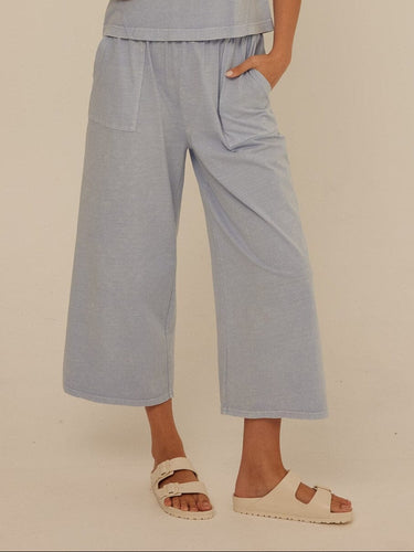 Alva Mineral Wash Eco Jersey Wide Leg Capri Pant Womens Bottoms Pants Threads 4 Thought