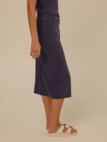 Adella Mineral Wash Eco Jersey Midi Skirt Womens Bottoms Skirt Threads 4 Thought