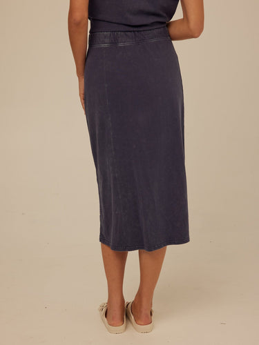 Adella Mineral Wash Eco Jersey Midi Skirt Womens Bottoms Skirt Threads 4 Thought