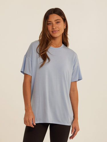 Andie Tencel Jersey Relaxed Tee Womens Tops Short Tee Threads 4 Thought