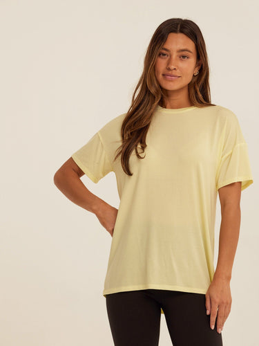 Andie Tencel Jersey Relaxed Tee Womens Tops Short Tee Threads 4 Thought