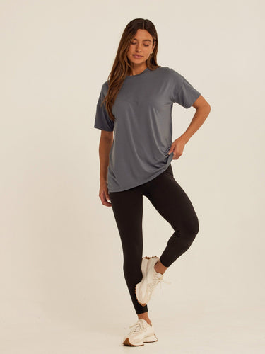 Andie Tencel Jersey Relaxed Tee Womens Tops Short Tee Threads 4 Thought