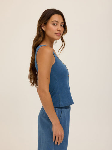 Jamila Indigo Jersey Tank Womens Tops Tanks Threads 4 Thought