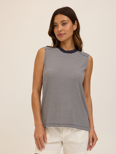 Nazeera Micro Stripe Feather Rib Tank Threads 4 Thought