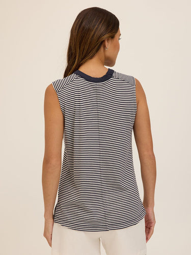 Nazeera Micro Stripe Feather Rib Tank Threads 4 Thought