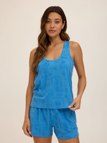 Kassie Vacay Vibes Jacquard Terry Tank Womens Tops Tanks Threads 4 Thought