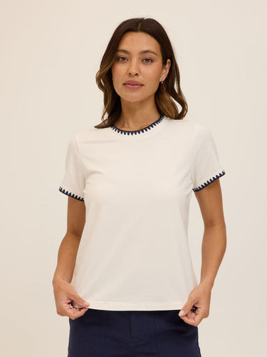 Ginny Novelty Stitch Eco Jersey Tee Threads 4 Thought