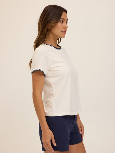 Ginny Novelty Stitch Eco Jersey Tee Threads 4 Thought