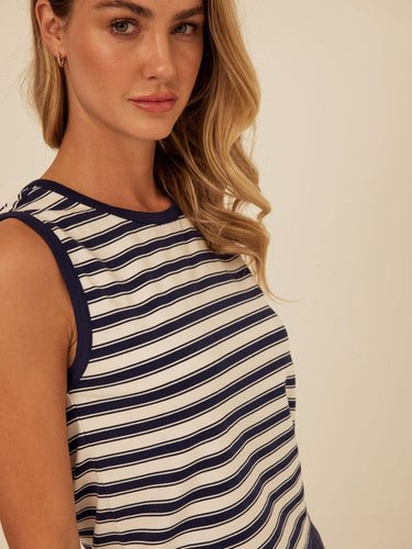 Emilia Stripe Eco Jersey Tank Womens Tops Tanks Threads 4 Thought