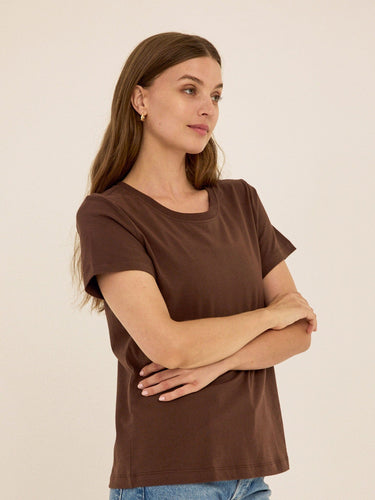 Emmy Organic Cotton Crew Tee Womens Tops Short Tee Threads 4 Thought