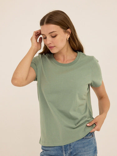 Emmy Organic Cotton Crew Tee Womens Tops Short Tee Threads 4 Thought