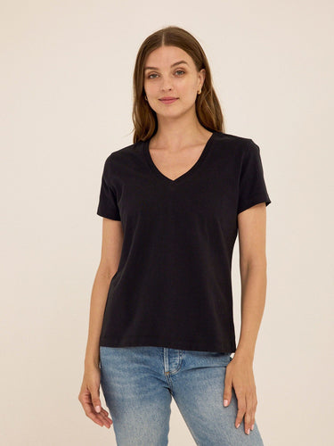 Aria Organic Cotton V-Neck Tee Womens Tops Short Tee Threads 4 Thought