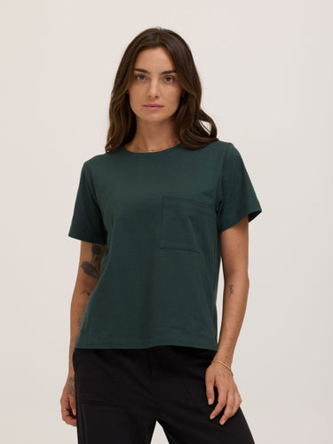 Beth Essential Jersey Pocket Tee Womens Tops Short Tee Threads 4 Thought