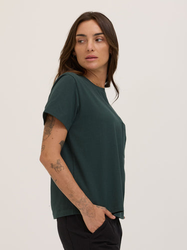 Beth Essential Jersey Pocket Tee Womens Tops Short Tee Threads 4 Thought