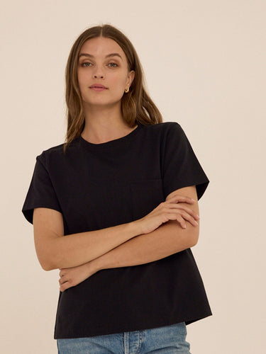 Beth Essential Jersey Pocket Tee Womens Tops Short Tee Threads 4 Thought
