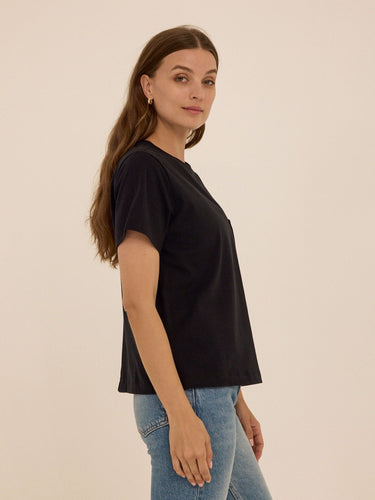 Beth Essential Jersey Pocket Tee Womens Tops Short Tee Threads 4 Thought