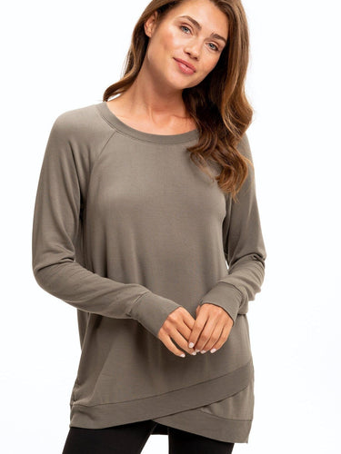 Leanna Feather Fleece Tunic Womens Outerwear Sweatshirt Threads 4 Thought