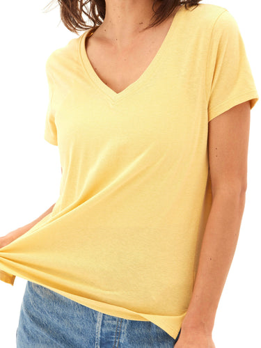 Pattie Triblend V-Neck Tee Womens Tops Short Tee Threads 4 Thought