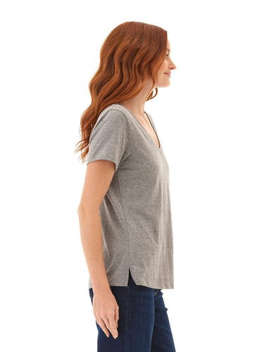 Pattie Triblend V-Neck Tee Womens Tops Short Tee Threads 4 Thought