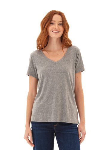 Pattie Triblend V-Neck Tee Womens Tops Short Tee Threads 4 Thought