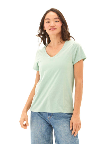 Pattie Triblend V-Neck Tee Womens Tops Short Tee Threads 4 Thought