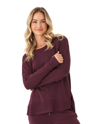 Leelu Feather Fleece Raglan Pullover Womens Tops Long Tee Threads 4 Thought