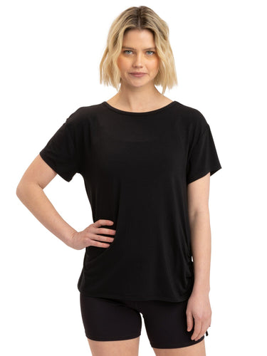 Nia Side Ruched Jersey Tee Womens Tops Short Threads 4 Thought