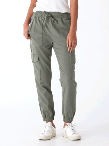 Delilah Stretch Twill Cargo Jogger 27" Womens Bottoms Pants Threads 4 Thought