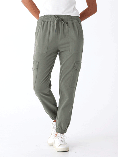 Delilah Stretch Twill Cargo Jogger 27" Womens Bottoms Pants Threads 4 Thought
