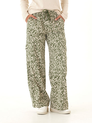 Eila Wild Floral Print Stretch Twill Wide Leg Cargo Pant Threads 4 Thought