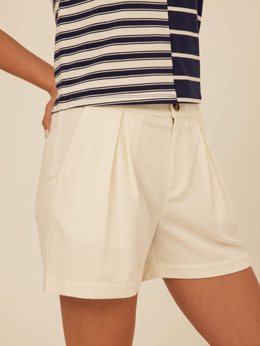 Selene Stretch Twill Pleated Short Threads 4 Thought