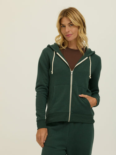 Core Triblend Fleece Classic Zip Hoodie Womens Outerwear Sweatshirt Threads 4 Thought
