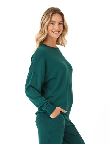 Cathy Feather Fleece Boyfriend Fit Pullover Womens Outerwear Sweatshirt Threads 4 Thought