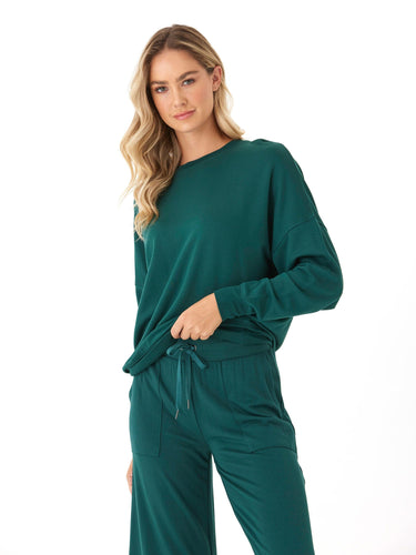 Cathy Feather Fleece Boyfriend Fit Pullover Womens Outerwear Sweatshirt Threads 4 Thought