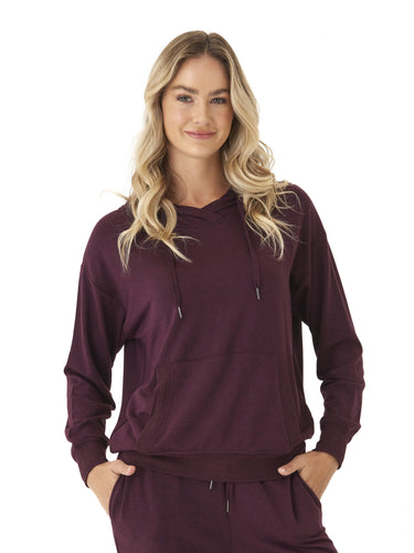 Madge Feather Fleece Pullover Hoodie Womens Outerwear Sweatshirt Threads 4 Thought