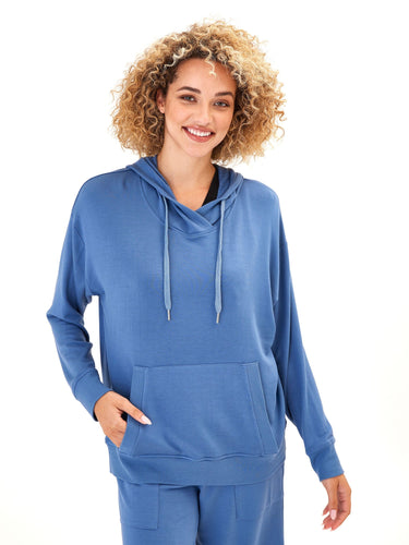Madge Feather Fleece Pullover Hoodie Womens Outerwear Sweatshirt Threads 4 Thought
