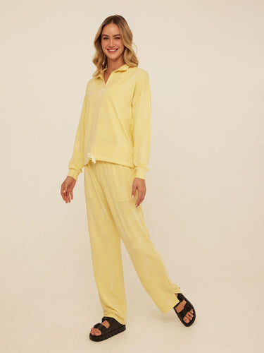Theresa Spray Wash Modal Terry Straight Leg Pant Womens Bottoms Sweatpants Threads 4 Thought