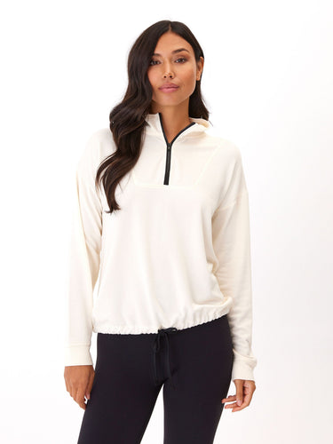Nyla Feather Fleece Half Zip Pullover Womens Outerwear Sweatshirt Threads 4 Thought