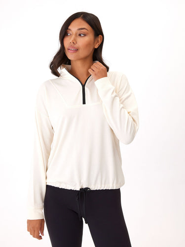 Nyla Feather Fleece Half Zip Pullover Womens Outerwear Sweatshirt Threads 4 Thought
