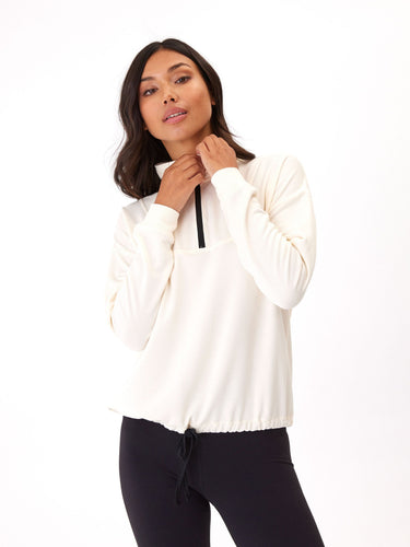 Nyla Feather Fleece Half Zip Pullover Womens Outerwear Sweatshirt Threads 4 Thought