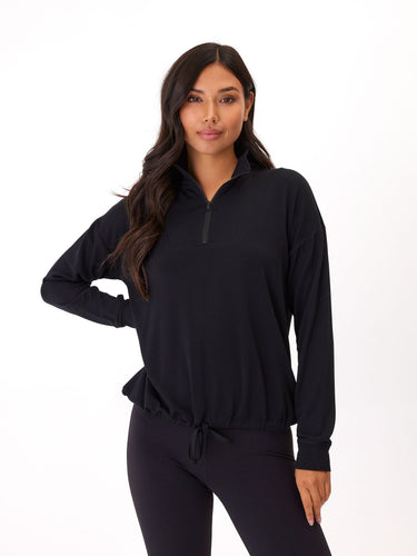 Nyla Feather Fleece Half Zip Pullover Womens Outerwear Sweatshirt Threads 4 Thought