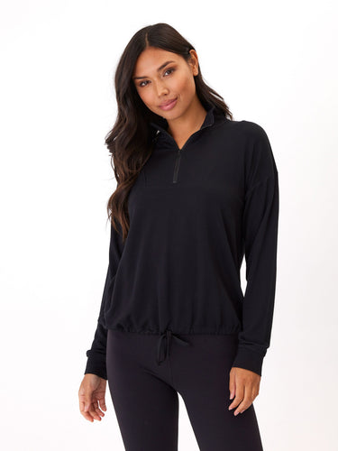 Nyla Feather Fleece Half Zip Pullover Womens Outerwear Sweatshirt Threads 4 Thought