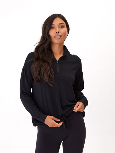 Nyla Feather Fleece Half Zip Pullover Womens Outerwear Sweatshirt Threads 4 Thought